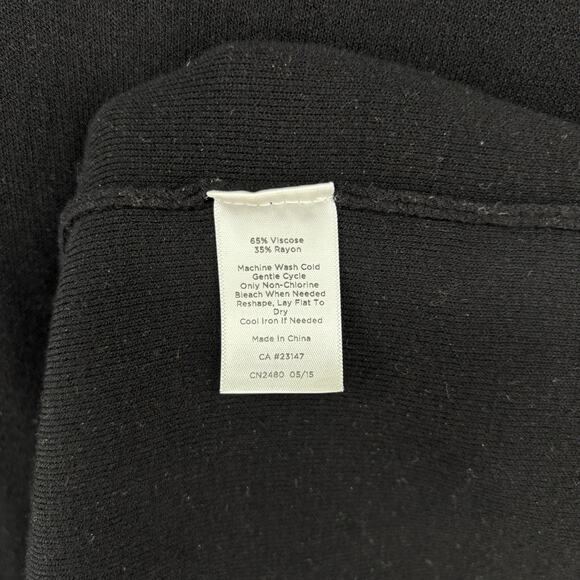 TALBOTS Dress X Sweater Knit Sleeveless Back Zip Scoop Neck Viscose Blend Black - Picture 9 of 13